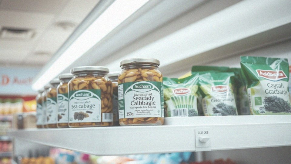 Jakie są dostępne produkty z kapusty morskiej w Auchan?